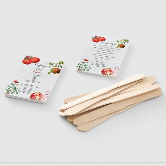 Hochzeitsprogramm für Rote Granaten Fächer (Non-assembled)