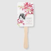 Hochzeitsprogramm für Rote Orchideen Foto Fächer (Vorderseite)