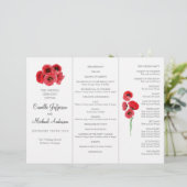 Hochzeitsprogramm für Rote Pfeffer (Stehend Vorderseite)