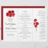 Hochzeitsprogramm für Rote Pfeffer (Vorne/Hinten)