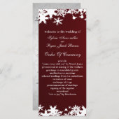 Hochzeitsprogramm für Rote Schneeflocken Programm (Vorne/Hinten)