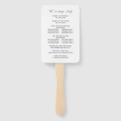 Hochzeitsprogramm für Rote und Orange Fächer (Rückseite)