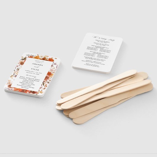 Hochzeitsprogramm für Rote und Orange Fächer (Non-assembled)