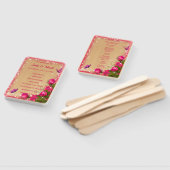 Hochzeitsprogramm für Rustikal-Holz-Rosa-Blütensch Fächer (Non-assembled)