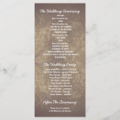 Hochzeitsprogramm für Rustikal-Rosa-Baumzweige Programm (Rückseite)