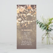 Hochzeitsprogramm für Rustikal-Rosa-Baumzweige Programm (Stehend Vorderseite)
