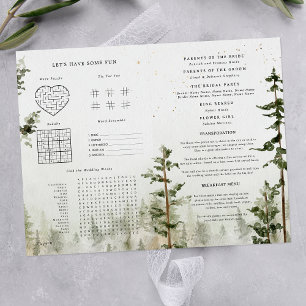 Hochzeitsprogramm für Rustikal-Wald mit Spielen
