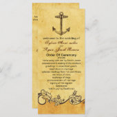 Hochzeitsprogramm für rustikale Anker Programm (Vorne/Hinten)