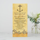 Hochzeitsprogramm für rustikale Anker Programm (Stehend Vorderseite)