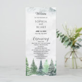 Hochzeitsprogramm für Rustikale Berge und Wälder (Stehend Vorderseite)