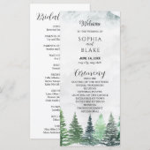 Hochzeitsprogramm für Rustikale Berge und Wälder (Vorne/Hinten)