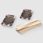 Hochzeitsprogramm für rustikale Blumenzellenlampen Fächer (Non-assembled)