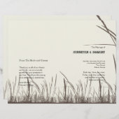 Hochzeitsprogramm für rustikale Grasländer (Vorne/Hinten)