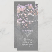 Hochzeitsprogramm für rustikale, graue und rosa Ba Programm (Vorne/Hinten)