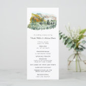 Hochzeitsprogramm für rustikale Herbstwälder Programm (Stehend Vorderseite)