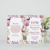 Hochzeitsprogramm für Rustikale Hirsche (Stehend Vorderseite)