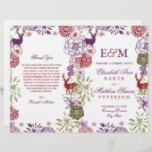 Hochzeitsprogramm für Rustikale Hirsche (Vorne/Hinten)