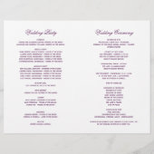 Hochzeitsprogramm für Rustikale Hirsche (Rückseite)