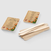 Hochzeitsprogramm für rustikale Holzflora Fächer (Non-assembled)