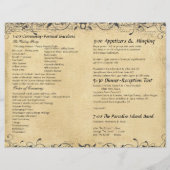 Hochzeitsprogramm für Rustikale Lichtkorallen (Rückseite)