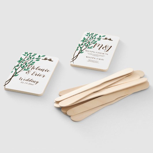 Hochzeitsprogramm für Rustikale Liebesvögel und -z Fächer (Non-assembled)