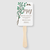 Hochzeitsprogramm für Rustikale Liebesvögel und -z Fächer (Rückseite)