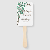 Hochzeitsprogramm für Rustikale Liebesvögel und -z Fächer (Vorderseite)