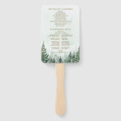 Hochzeitsprogramm für Rustikale Pinienwälder Fächer (Rückseite)