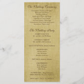 Hochzeitsprogramm für rustikale Sonnenblumen-Wirbe Programm (Rückseite)