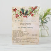 Hochzeitsprogramm für Rustikale Vintage Liebeskuli Programm (Stehend Vorderseite)