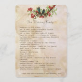 Hochzeitsprogramm für Rustikale Vintage Liebeskuli Programm (Rückseite)