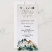 Hochzeitsprogramm für Rustikale Wälder (Vorderseite)