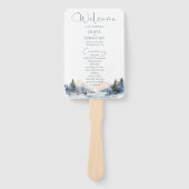 Hochzeitsprogramm für rustikale Wälder Fächer (Vorderseite)