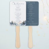 Hochzeitsprogramm für rustikale Wälder Fächer