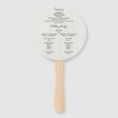 Hochzeitsprogramm für rustikale Wälder im Freien Fächer (Rückseite)