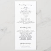 Hochzeitsprogramm für rustikale Wasserfarben-Blätt Programm (Rückseite)