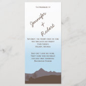 Hochzeitsprogramm für rustikale Wasserfarben Programm (Vorderseite)