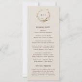 Hochzeitsprogramm für rustikale Western (Rückseite)