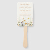 Hochzeitsprogramm für rustikale Wildblume Fächer (Vorderseite)