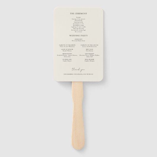 Hochzeitsprogramm für Rustikale Wildblume Wreath G Fächer (Rückseite)