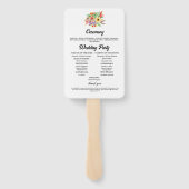 Hochzeitsprogramm für rustikale Wildblumen Fächer (Rückseite)