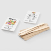 Hochzeitsprogramm für rustikale Wildblumen Fächer (Non-assembled)