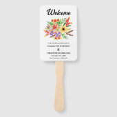 Hochzeitsprogramm für rustikale Wildblumen Fächer (Vorderseite)