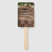 Hochzeitsprogramm für Rustikales Barnholz Fächer (Rückseite)