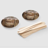 Hochzeitsprogramm für Rustikales Barnholz und Spit Fächer (Non-assembled)