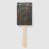 Hochzeitsprogramm für rustikales Holz Fächer (Rückseite)