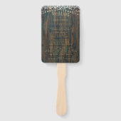 Hochzeitsprogramm für rustikales Holz Fächer (Vorderseite)