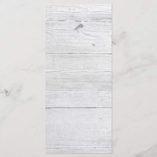 Hochzeitsprogramm für Rustikales Holz und Botanisc Programm (Rückseite)