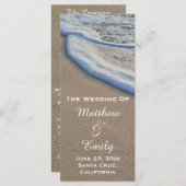 Hochzeitsprogramm für Sandstrand und Meeresschaum Programm (Vorne/Hinten)