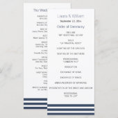 Hochzeitsprogramm für Schiffe Programm (Vorne/Hinten)